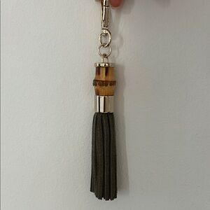 Olive Green Tassel Keychain